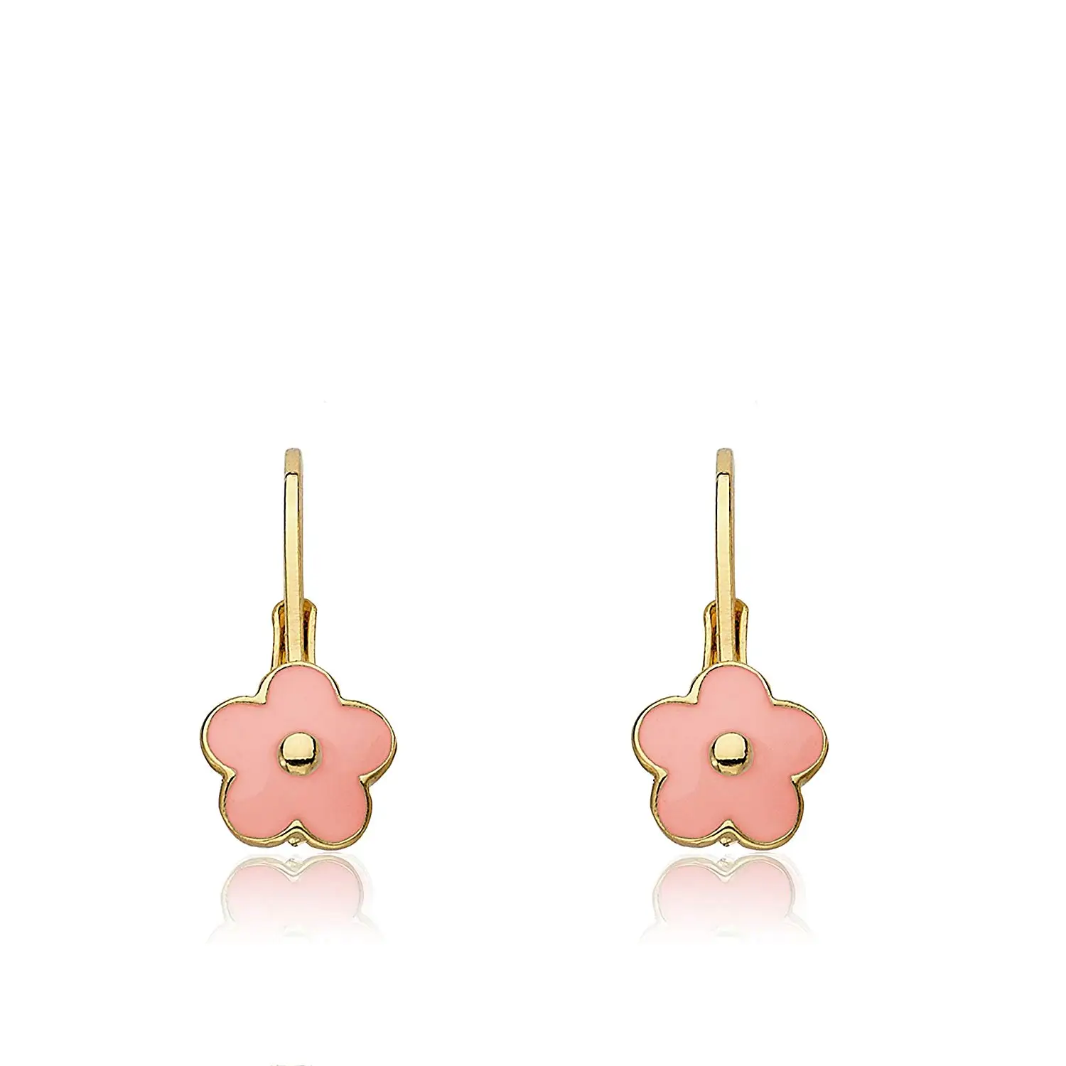 Small Earrings For Kids Find Deals On Get Quotations Little Miss Twin Stars Kids Earrings 14k Gold Plated Frosted Flowers Leverback S