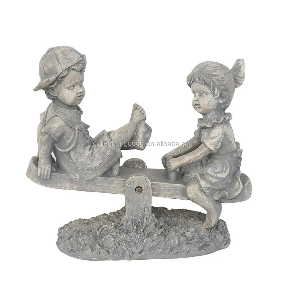 Wholesale Dancing Boy And Girl Statue Resin Miniature Fairy Figurines