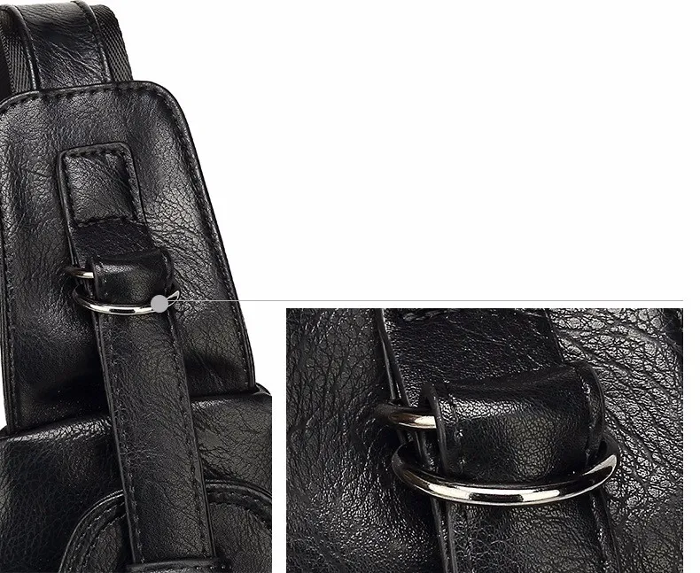 Hot Sale Vintage Mens Waterproof Pu Leather Chest Message Bag Sling Backpack - Buy Sling ...