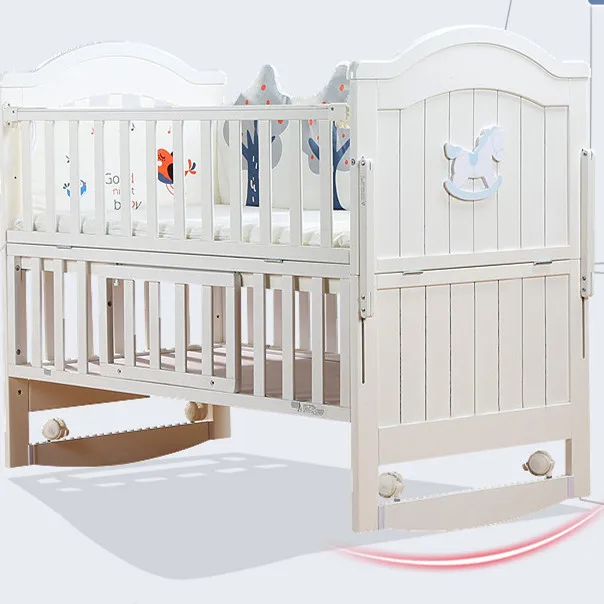 white swing crib