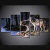 5 Panel Wolf Painting Print Poster Living Room Mural Abstract Animal Decoration Picture Wall Art