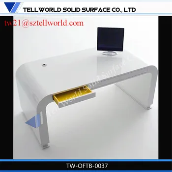 High End White Lacquer Marble Internet Cafe Gloss High End White Lacquer Marble Internet Cafe Gloss Computer Desk