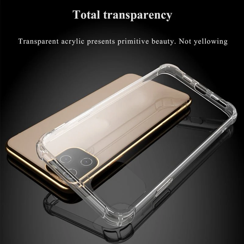 2020 new arrivals 1.5mm luxury Anti shock transparent tpu case For iPhone 12 2020, phone case for iphone SE 2