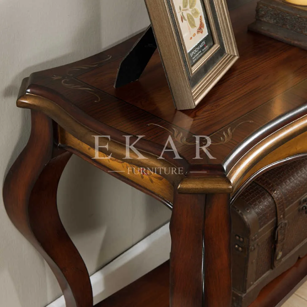Woonkamer interieur luxe meubels vintage console tafel in zwart ...