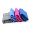Professional 100% polyester microfiber 40*40cm square lattice hand towel for cleaning