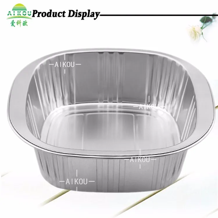 Disposable Aluminum Foil Round Microwave Take Out Containers With Lid