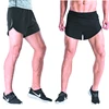 4 ways stretch fabrics gym running shorts private label custom design active wear clothing high cutting OEM mens running shorts