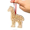 custom laser cut different animal shape wood hanging decorations for crafts