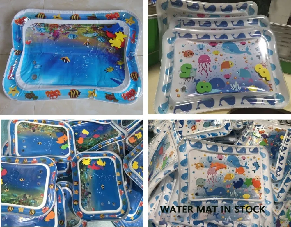 inflatable tummy time water mat