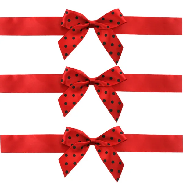 Customized Printing Decoration Ribbon Bows Neck Wine Bottle Bow Tie