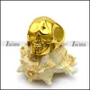Punk Gothic Style Gold Plating Skull Ring with Sunken Ear Bones