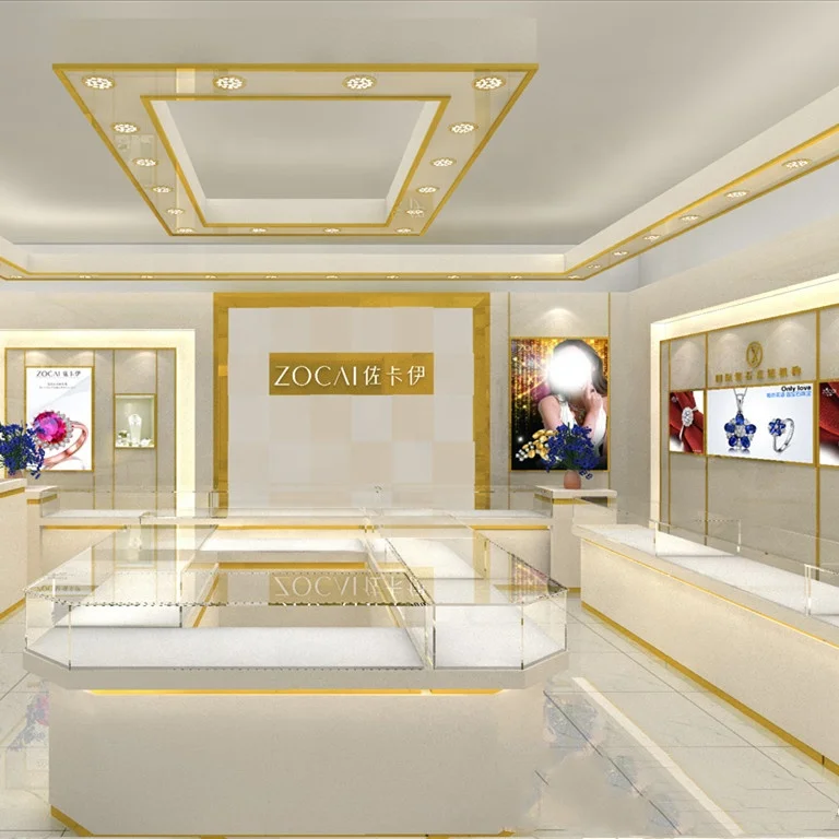 Products to sell online jewelry store layout 3d rendering jewellery shop design