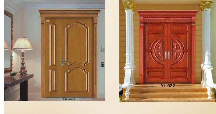 Solid Oak Wood Door Simple Design For Modern Bedroom