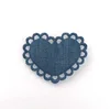 Wholesale Factory Direct Price Sew on Denim Material Heart Shape Padded Patch