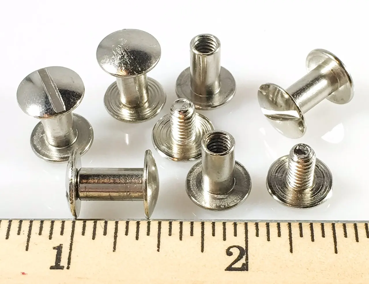 Chicago Screws 3/8" Plain 100 Pcs Np Silver