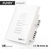 UK Standard Touch Remote Switch 1 2 3 Gang 1 Way, Wall Light Touch Crystal Glass limit Switch Panel, RF433