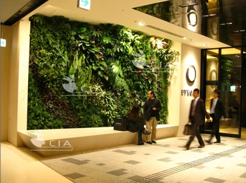 Vita interni artificiale di plastica giardino parete verticale con ... Giardino a parete