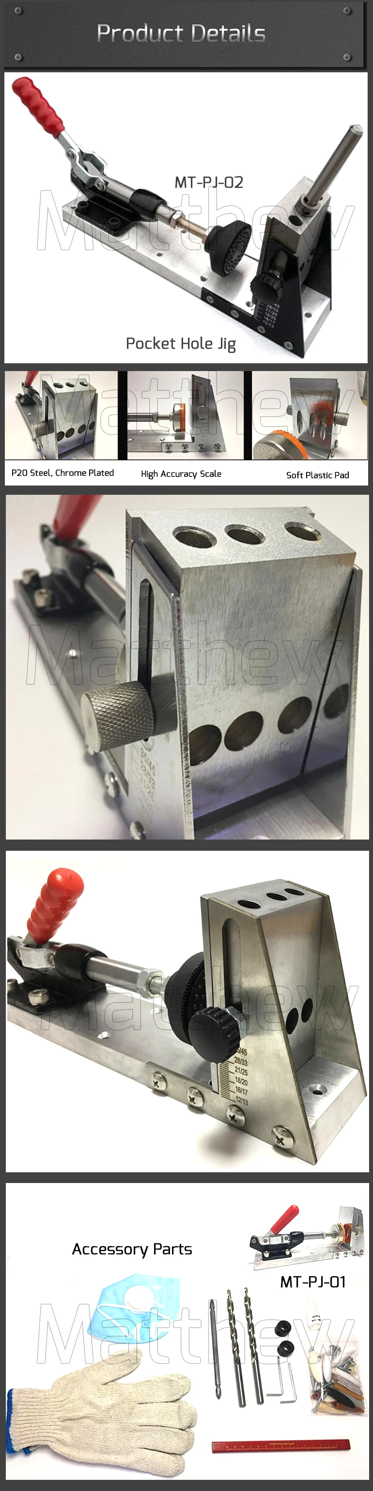 Aluminum Base Steel Pocket Hole Jig Kit For Wood Plate Drill Buy