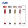 New multi 3 in 1 fast charging 2.4A type c charger data line custom aluminum alloy data cable usb