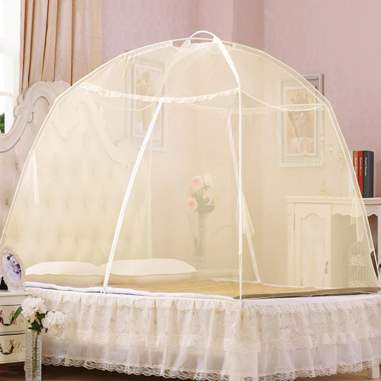 3 Open Doors Soft Spandex Tent Bed Canopy Free-standing Mosquito Net ...