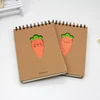 student recycle brown kraft hollow notebook spiral wire carrot spiral notebook wholesale