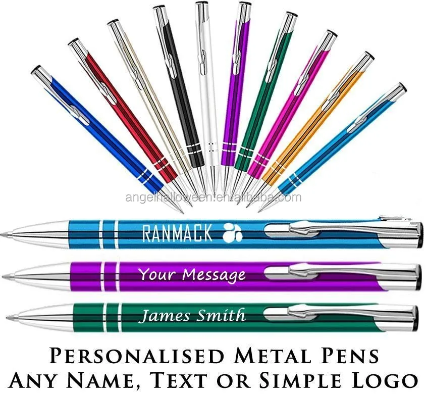 7 Promotional Personalized Laser Engraved Metal Ballpoint Custom Engraved Pen