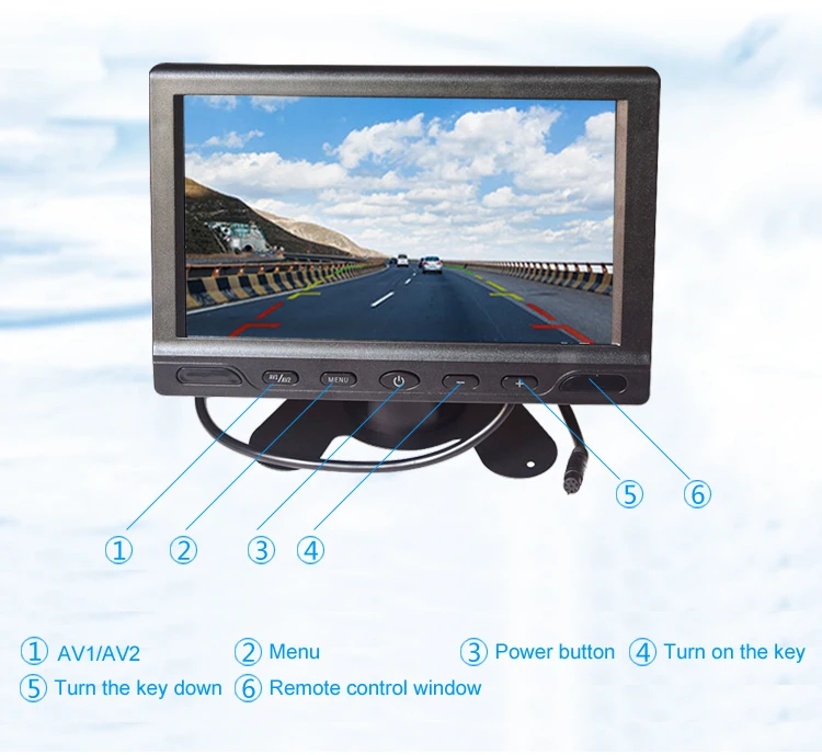 New 7inch Car Tv Screen Back Seat Lcd Monitor With Usb Mp5 Car Headrest