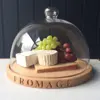Cheese' Beech Wood Cheese Board & Glass Dome