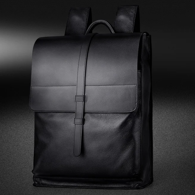 Black Pu Leather Laptop Backpack Wholesale - Buy Leather Laptop