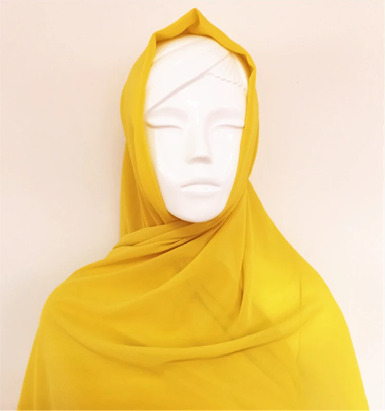 Custom Muslim Women Hijab Chiffon Scarf With Pearl - Buy Dubai Chiffon ...