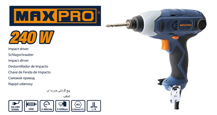 MAXPRO MPIS240V High Quality 240W Electric Screw Impact Driver
