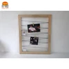 Simple Orange Modern Threads Cable Wooden Clips Wooden Photo Picture Frame