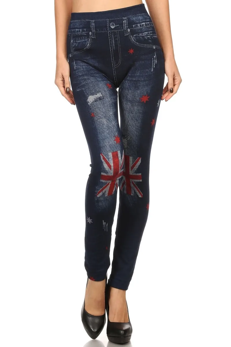 printed jeggings for womens