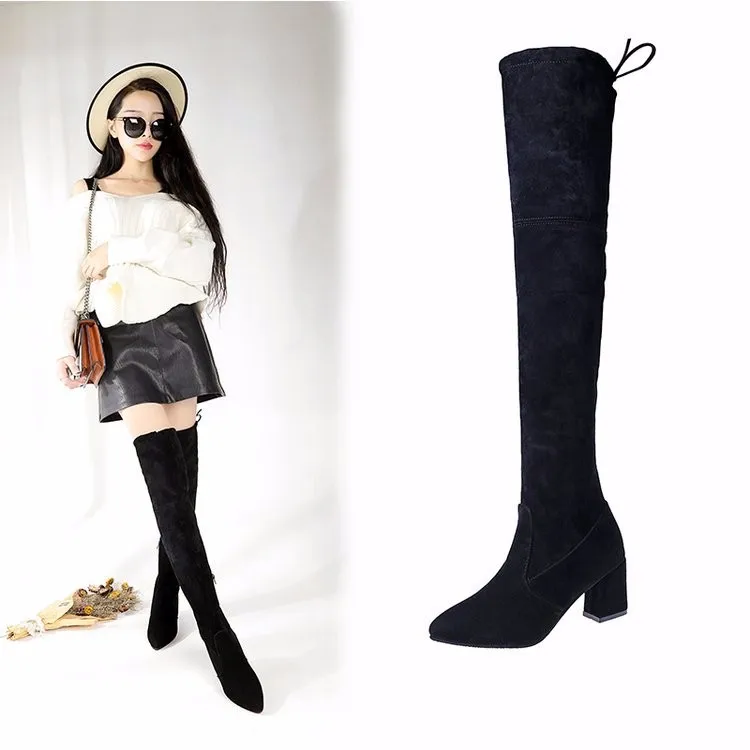 Korean Design Ladies Winter Kneed Boots Wholesale Thigh High Boots