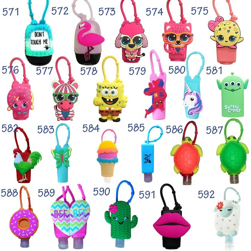 FDA Pocketbac Grade Cute Silicone Hand Sanitizer Holders