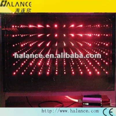 optic fiber 3D mirror lighting red