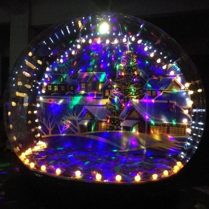 Giant Led Lights Inflatable Snow Globe,Human Size Inflatable Snow Globe
