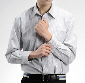 readymade garments wholesale market custom mens striped shirt China readymade garments wholesale market custom mens striped shirt