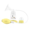 Squeezing breast massager vacuum suction breast enhancement pump with feeding bottle