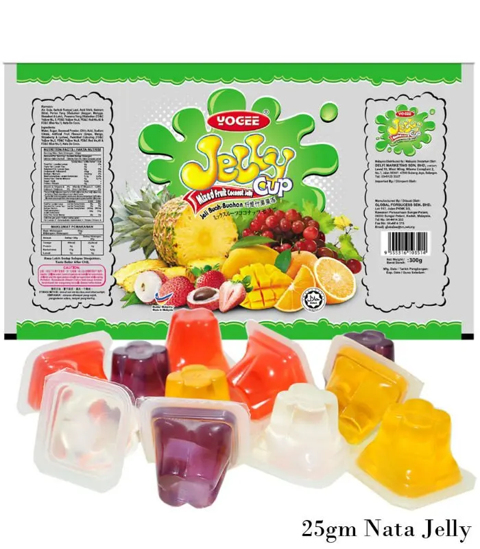 Yogee Coconut Jelly With Nata De Coco (25gm) Jelly,Pudding,Corn