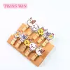 china Low price Wholesale Eco-friendly arts crafts decoration funny Colorful animal head design 35mm mini wooden clips