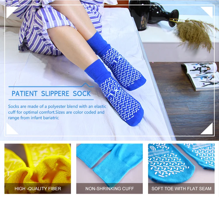 color coded non slip socks