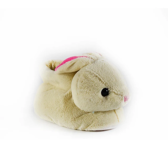 white short-haired rabbit cartoon plush slippers
