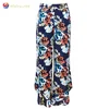 Chinese shanuoint brand lady jins pant women's pants long pant women dark blue white flower