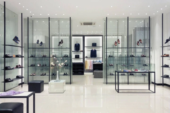 Glass Shoe Rack Display - Enhance Retail Store Appeal