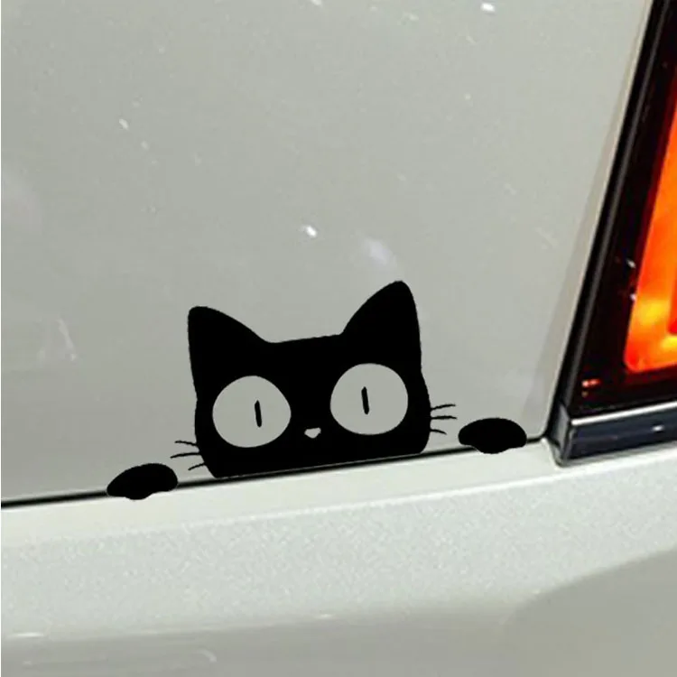 Funny Car Styling Surprise Cat Peeking Vehicle Decal Vinyl Car Sticker 