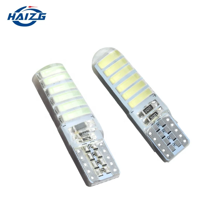 led Auto T10 Wedge bulb W5W 194 CANBUS T10 24smd 4014  t10 silicone bulb t10