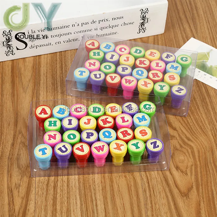Custom Plastic Self Inking Letter Stamp Alphabet Stamp Toy Set Buy