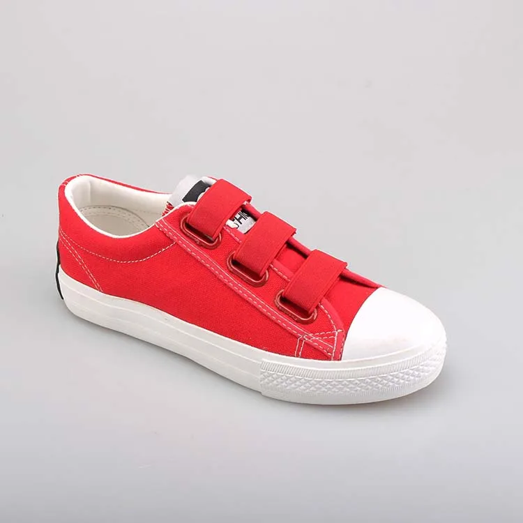 girls red canvas shoes