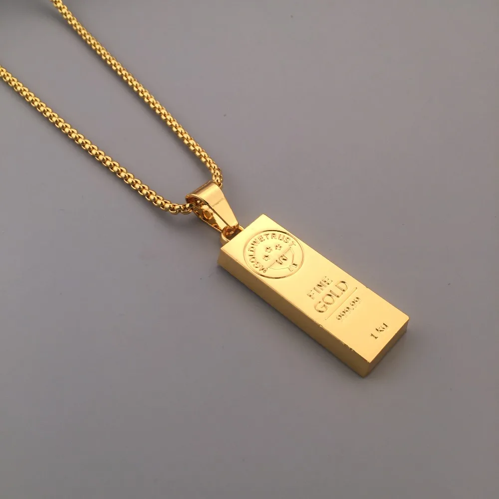 Stunning Jewelry Men Gold Engraving Bar Shape Pendant Necklace With   HTB1YP8zdMvD8KJjSsplq6yIEFXaz 